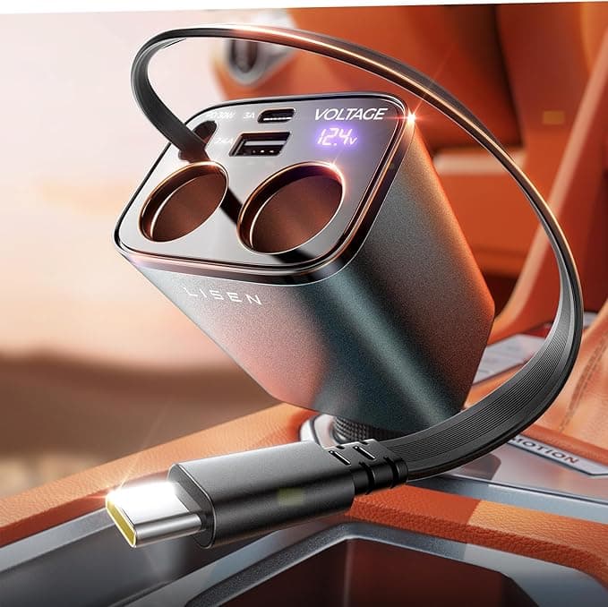 Premium deal: LISEN 90W Dual Car Lighter Splitter